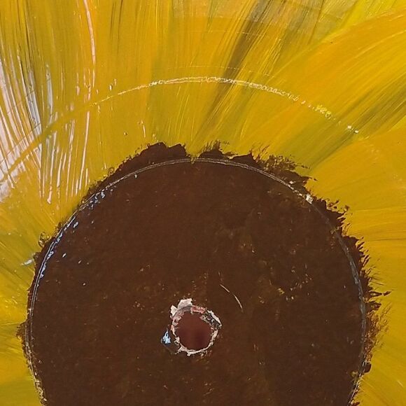 Sunflower Wall Clock Analog Hand Crafted Vintage Vinyl Record Hanging  Art - Picture 4 of 11